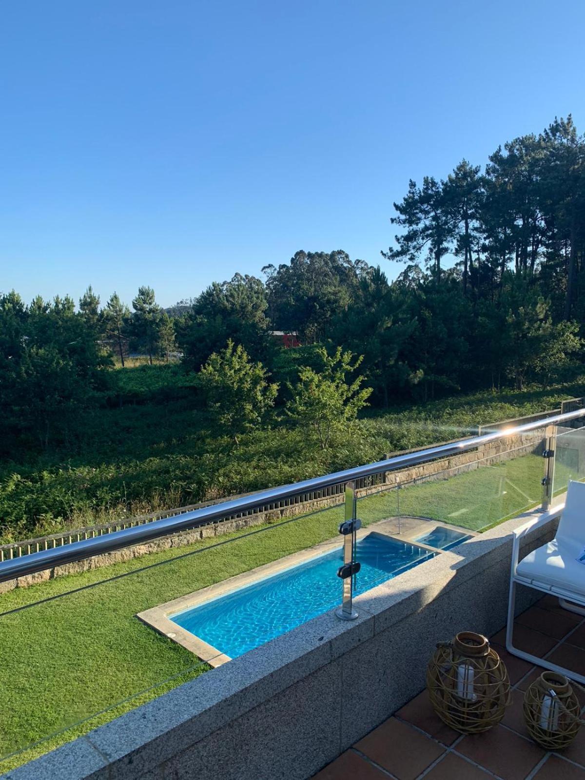 "Sanxenxo Holidays" Atico Con Garaje, Barbacoa Y Piscina A 5 Min Del Centro 外观 照片